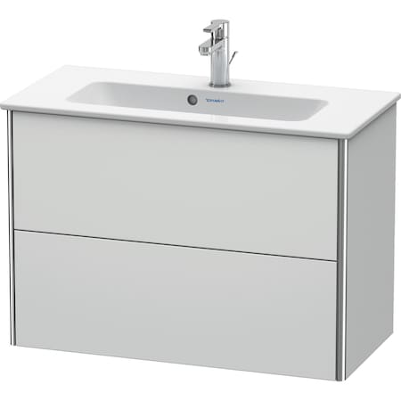 Xsquare Wall-Mounted Vanity Unit White Satin Matt